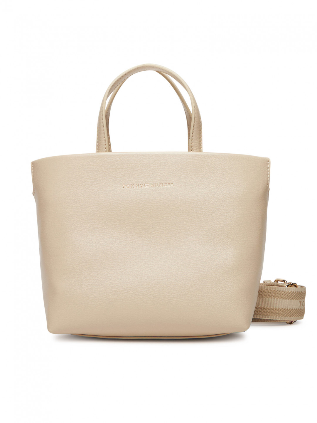 Tommy Hilfiger Kabelka Th Logotape Mini Tote AW0AW17694 Béžová